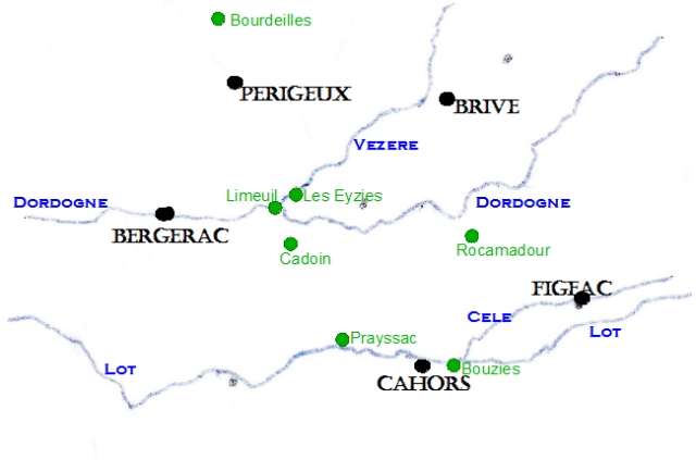 Übersichtskarte Dordogne